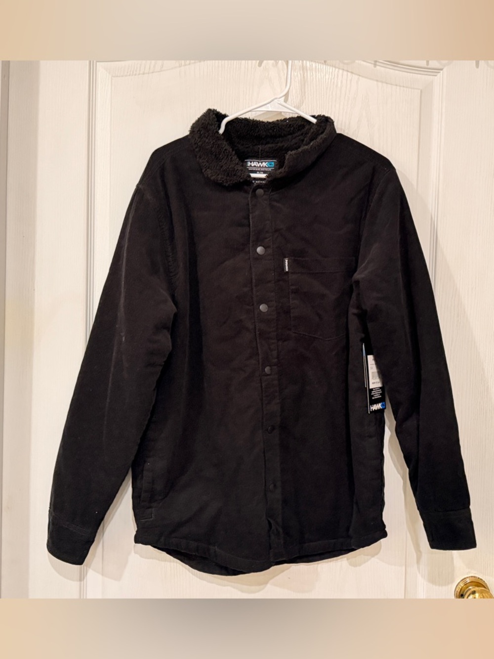NWT Tony Hawk Black Sherpa-Lined Shirt Jacket
